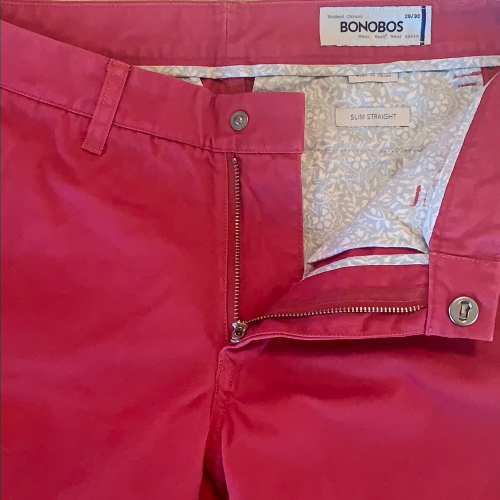 Bonobos Raspberry Washed Chinos (29/30)